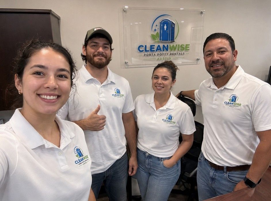The Cleanwise Porta Potty Rentals Austin team at their downtown office